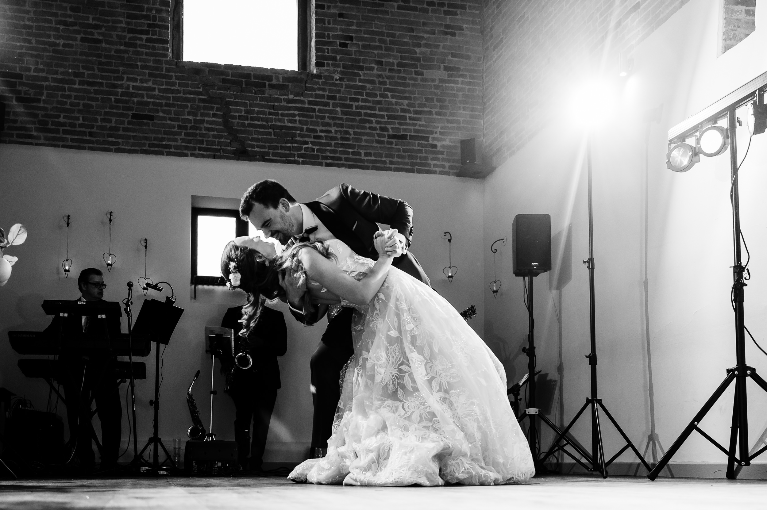 Bride and groom first dance at dodmoor house
