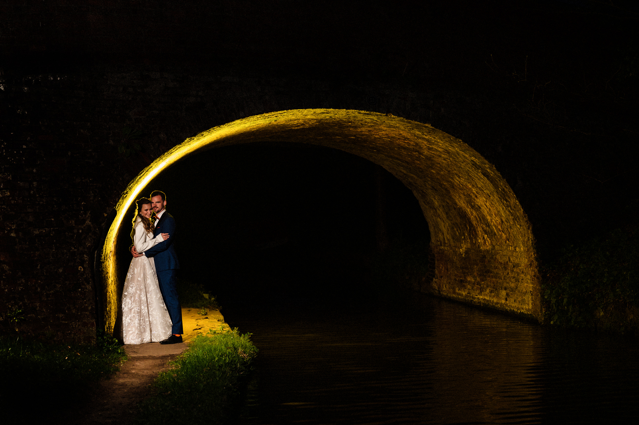 bridge shot at dodmoor house wedding