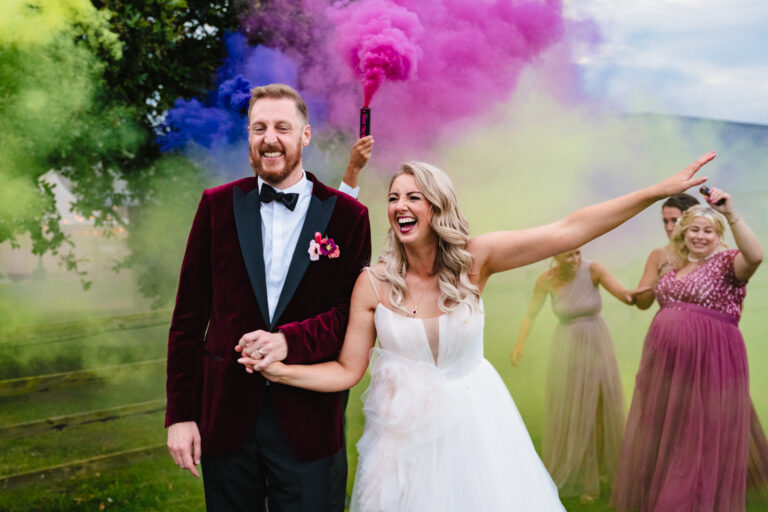 smoke bombs at bridge house barn